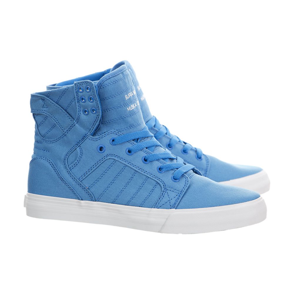 Baskets Montantes Supra SkyTop D Bleu Royal/White Homme | NNZ-75788915